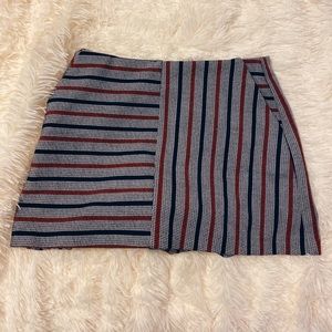 ZARA STRIPPED MINI SKORT
